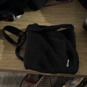 Black Knit Shoulder Bag